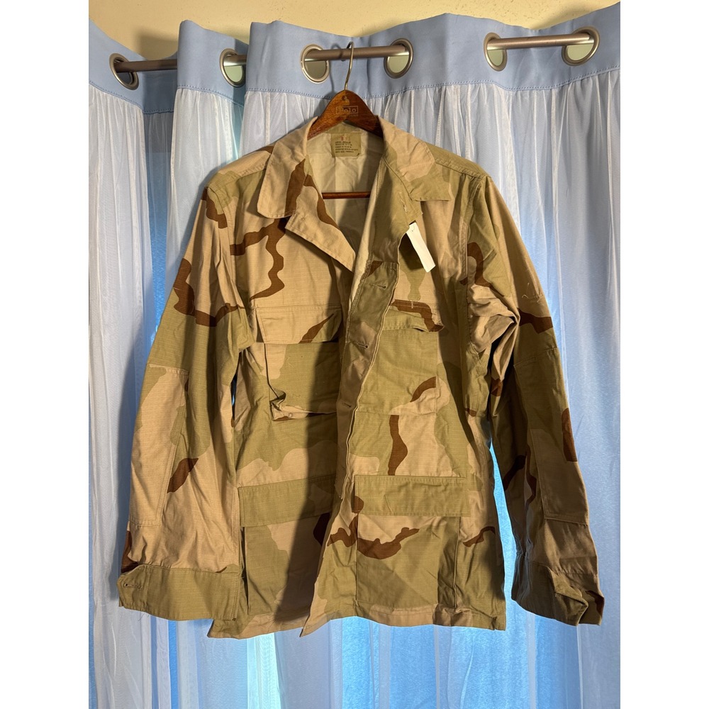 UNICOR Jacket Mens Large Desert Camouflage Combat Pattern Tan EUC US Military